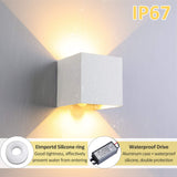 1 x RAW Customer Returns ENCOFT 12W wall light with motion detector outdoor indoor LED wall lighting white IP67 waterproof for garden hallway path warm white  - RRP €36.99