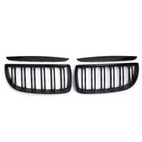 1 x RAW Customer Returns Viviance Pair of Glossy Black Double Slat Sport Kidney Grills Compatible with BMW E90 E91 2005-2008 - RRP €26.54