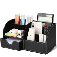 1 x RAW Customer Returns GORESE Multifunctional Desk Organizer Black  - RRP €25.2