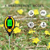 1 x RAW Customer Returns Aunus Ph Value Soil Measuring, 4-in-1 Digital Moisture Meter Plants with PH Temperature Humidity Light with Backlit LCD Display for Garden Agriculture Outdoor Plants - RRP €22.36