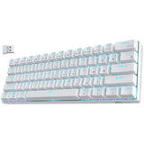 1 x RAW Customer Returns RK ROYAL KLUDGE RK61-US 2.4Ghz Wireless Bluetooth Wired 60 Mechanical Keyboard, 61 Keys Compact Keyboard, Hot Swappable Red Switch Gaming Keyboard with Software for Windows Mac Android - RRP €70.14