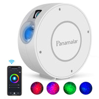 1 x RAW Customer Returns PANAMALAR Smart Starry Sky Projector, WiFi LED Projector Galaxy Starlight Children with Voice Control from Alexa Google Timer, Night Light Gift for Children Party Christmas SK20-White  - RRP €40.33