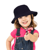 1 x Brand New Kids Sun Hat, Adjustable Summer Bucket Hat Girls Boys UV Protection Beach Hat Wide Brim Summer Visor Hat for Kids, 3-8 Years Navy Blue  - RRP €24.0