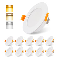 1 x RAW Customer Returns da LIGHT LED recessed spotlight 230V flat 5W set of 10, radiant LED recessed lights, bathroom LED spot 3000 4000 6000K, ceiling spotlight IP54 for bathroom, living room, kitchen, bedroom - RRP €41.34