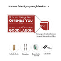 1 x Brand New If Some Thing Here Offends You Metal Sign Party Wall Decor 20 x 30cm - RRP €22.8