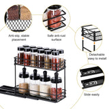 1 x RAW Customer Returns AstralGrip Spice Rack, 2-Layer Rack Kitchen Organizer, Cabinet Organizer, Kitchen Countertop Organizer, Kitchen Cabinet Organizer, Black - RRP €29.99