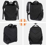 1 x RAW Customer Returns YOREPEK Wheeled Travel Backpack, 17 Wheeled Laptop Backpack with USB Charging Port, Travel Backpack for Easyjet, Cabin Bag and Suitcase Waterproof, Black, 17 Inch Business , - RRP €70.58