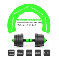 1 x RAW Customer Returns BCBIG adjustable dumbbell weights gym set Men and Women kit for push-ups barbell and dumbbells 2 in 1 complete pair, 10kg 5kg 2  - RRP €38.99