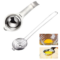 1 x RAW Customer Returns Amfrpar Pack of 2 Egg Separator Egg Yolk Separator Stainless Steel Egg Separator Aid Egg Yolk Separator Dishwasher Friendly Egg Yolk Protein Separator Egg Separator for Kitchen Bakery - RRP €10.07