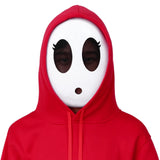 1 x RAW Customer Returns Ficlwigkis Shy Guy Mask Men Girls Carnival Masks Costume White Shy Guy Jumpman Mask White Full Face Mask Costume for Unisex Adults Women  - RRP €12.1