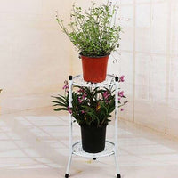 1 x RAW Customer Returns Nagoyuki Elegant Metal Potted Plant Stand Two Layers Modern Potted Plant Stand Indoor Outdoor Tall Plant Stand A - RRP €22.44