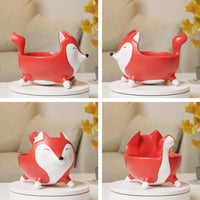 2 x Brand New SEINHIJO Candy Dish Sweets Cookie Jar Dog Decorative Sculpture Modern Animal Art Figure Indoor Gift Resin Statue 17cm - RRP €40.8