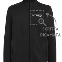 1 x RAW Customer Returns Hole Gadgets Black Embroidered Security Clothing for Security Work Operators, Bodyguard, Surveillance, Military, Tactical, Private Police, Softair XL, Zip Sweatshirt  - RRP €26.56