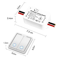 1 x RAW Customer Returns eMylo 1 channel RF 433 MHz wireless switch 230V, AC 110V 120V 220V 230V 240V light switch with 2 transmitters, wireless RF relay module for home use - RRP €17.64