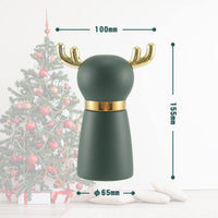 3 x Brand New Deer Shaped Wooden Salt and Pepper Mill Set Red Green 2 Piece Wooden Salt Mill Set Adjustable Ceramic Mill Refillable - RRP €68.94