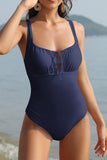 2 x RAW Customer Returns SHEKINI Women s One-Piece Swimsuit Adjustable Wide Straps Tummy Control Swimwear Backless Slim One Piece Swimsuit for Women S, D-Dark Blue  - RRP €68.9