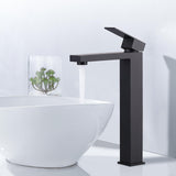 1 x RAW Customer Returns ARCORA wash basin faucet black, high pressure faucet bathroom made of 304 stainless steel faucet wash basin with 50cm connection hoses - RRP €65.99