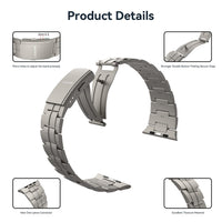 1 x RAW Customer Returns LULULOOK Titanium Band for Apple Watch Ultra 2, Grade 2 Titanium, Folding Clasp, Lightweight and Anti-Rash, Aesthetic, Comfortable to Wear, Band for Apple Watch Ultra Titanium, 49mm  - RRP €48.99