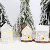 14 x RAW Customer Returns 3 Pieces Luminous Christmas Village, LED Miniature Christmas Houses, Christmas Village with Lights, Wooden Christmas Decorations, Christmas Village with Winter White Warm Light Animated Landscape - RRP €251.86