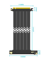 1 x RAW Customer Returns GLOTRENDS 300mm PCIe 4.0 X16 GPU Riser Cable, Female 90 Degree Angle, Compatible with Gen 4 GPUs, such as RTX4090-RTX3060, RX7900, RX6950XT-RX6500XT, etc PCIE40-X16-300MM-1890D  - RRP €43.85