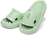 1 x RAW Customer Returns Shark Slides Summer Women Men Comfortable Bathroom Slippers Non-slip Shower Slipper Open Toe Beach and Pool Sandals Shark Slides Slippers, Matcha, 42 43 EU - RRP €24.99