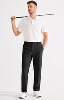 1 x RAW Customer Returns Libin Men s Golf Pants Classic Fit Flat Front Work Dress Trousers Stretch Casual Lightweight Trousers with Pockets - RRP €37.98