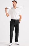 1 x RAW Customer Returns Libin Men s Golf Pants Classic Fit Flat Front Work Dress Trousers Stretch Casual Lightweight Trousers with Pockets - RRP €37.98