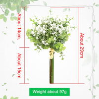 3 x Brand New DECARETA 12 Pieces Gypsophila Artificial White Gypsophila Artificial Flower 29cm Long Gypsophila Artificial Flowers and Eucalyptus Bouquet Artificial Plant for Wedding Decoration Home Party Decor - RRP €35.97