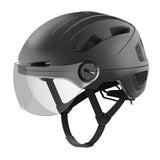 1 x RAW Customer Returns Men s Bicycle Helmet, Women s Helmet with Magnetic Visor, Removable Sun Protection Cap and Size Adjuster, Black Helmet for E-Bike, Mountain Bike and City Bike L-Goggles  - RRP €41.22