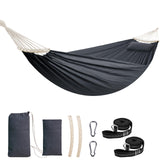 1 x RAW Customer Returns Chihee Cotton Hammock Large, Soft, Breathable Camping Hammocks Holds up to 300kg Portable Tree Hammock with Removable Spreader Bar Pillow 2 Strong Straps 2 Snap Hooks - RRP €29.23