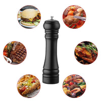 1 x RAW Customer Returns Binhai pepper mill made of wood spice mill black salt mills pepper mill set manual mills solid with strong adjustable ceramic mills - RRP €16.72