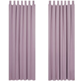 1 x RAW Customer Returns Deconovo Curtain Blackout Thermal Curtains Noise Protection Loop Curtain, 245 x 140 cm Height x Width , Light Pink, Set of 2 - RRP €39.49