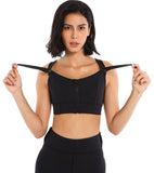 1 x RAW Customer Returns SEAUR Sports Bra Firm Chest Pad Front Zipper Women s Bra with Adjustable Straps High Impact Training Bustier for Running Yoga Black 1 XXL - RRP €30.24