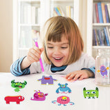 5 x Brand New 45 Pieces DIY Diamond Painting Sticker Set for Children Cute Cartoon Figure Mosaic Diamond Sticker Painting by Numbers Diamond Painting Kits Craft Gift for Girls Boys Children Beginners - RRP €102.0