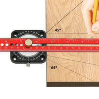 4 x Brand New Qeunrtiy Woodworking Compass Ruler 12 Inch Aluminum Alloy Drawing Parallel Vertical Crossing Ruler T Type Drawing Ruler - RRP €91.2