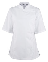 1 x RAW Customer Returns MEDANTA 1039 Chef s Jacket Ladies Short Sleeve Chef Jacket Workwear Catering White - RRP €52.67