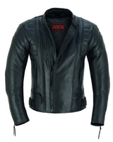 1 x RAW Customer Returns MBJ-08A Men s CE Coated Leather Motorcycle Jacket, Black, L - RRP €157.6