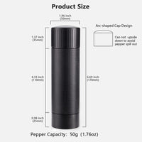 1 x RAW Customer Returns Luvan Professional Grade Pepper Grinder, Manual Heavy Duty Aluminum Pepper Mill, Top Spice Grinder with Stainless Steel Blade and Adjustable Coarseness, Pepper Mill Refillable for Gifts - RRP €69.99