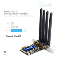 1 x RAW Customer Returns MQUPIN fenvi T919 Wireless Card, BCM94360CD 5G Bluetooth WiFi Card, Bluetooth 4.0 Gigabit PCIE Wireless Network Card, No Driver Needed for macOS - RRP €60.76