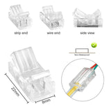 1 x RAW Customer Returns Aroidful 10 pieces 2-pin 8 mm COB LED connector for connecting COB LED strips with screwdriver  - RRP €9.99