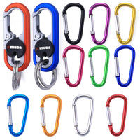 1 x RAW Customer Returns jsysj 12 Pieces Carabiners, Keychain Carabiners, Climbing Carabiners, Stainless Steel Carabiners, Colorful Carabiners, for Camping Trekking Travel Fishing Hiking Outdoor Camping - RRP €11.4