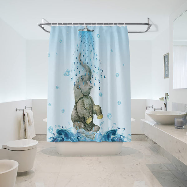 1 x Brand New SOUTHSKY Elephant Curtain SC006 Waterproof Shower Kids Love Bathroom Decoration - 180 x 180 cm - RRP €19.2