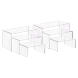 1 x RAW Customer Returns PandaHall 6pcs 3 Sizes Acrylic Display Riser Stand U-Shaped Jewelry Display Holder 3 Steps Clear Riser Shelf Showcase For Jewelry Display Store Fixture Table Decoration - RRP €24.78