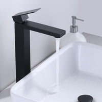 1 x RAW Customer Returns ARCORA wash basin faucet black, high pressure faucet bathroom made of 304 stainless steel faucet wash basin with 50cm connection hoses - RRP €65.99