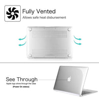 1 x RAW Customer Returns Fintie Case Compatible with MacBook 12 Inch 2015-2017 Release A1534 - Ultra Thin Smooth Hard Shell Protective Snap Case Compatible with MacBook 12 Inch Retina, Crystal Clear - RRP €13.26