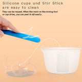 1 x RAW Customer Returns Silicone measuring cup epoxy resin, 600 100ml mixing cup, stirring sticks, silicone spatula, mixing paddle, dosing cup, pipettes, gloves of epoxy resin, jewelry making, easy to clean - RRP €15.92