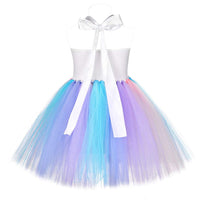 2 x Brand New FONLAM Mermaid Dress Costume for Girls Princess Dress Carnival Tutu Tulle Birthdays Party Festival 7-8 Years, Sequins  - RRP €62.52