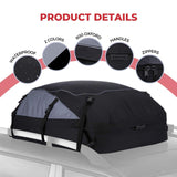 1 x RAW Customer Returns Car roof box 792 liters . Waterproof car roof bag made of Oxford 600 PVC interior, flexible with 6 straps for mounting in cars with or without roof rack. 160 x 110 x 45 cm  - RRP €91.32