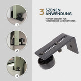 1 x RAW Customer Returns Pack of 2 floor guides for sliding doors, adjustable floor roller guides with screws, 8-in-1 sliding door guide system for ALL stable doors, perfect for all sliding door rails - RRP €19.55