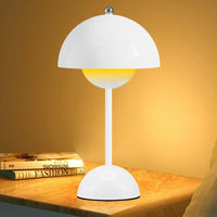 1 x RAW Customer Returns MeYuxg Mushroom Lamp, Flowerpot Lamp with 3 Brightness Modes, LED Table Lamp Wireless, Mushroom Table Lamp, Wireless Dimmable Table Lamp, Rechargeable Battery Table Lamp for Bedroom, Office, Restaurants White  - RRP €27.99